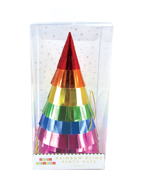 Rainbow Bling Party Hats Party Partners - Cardmore